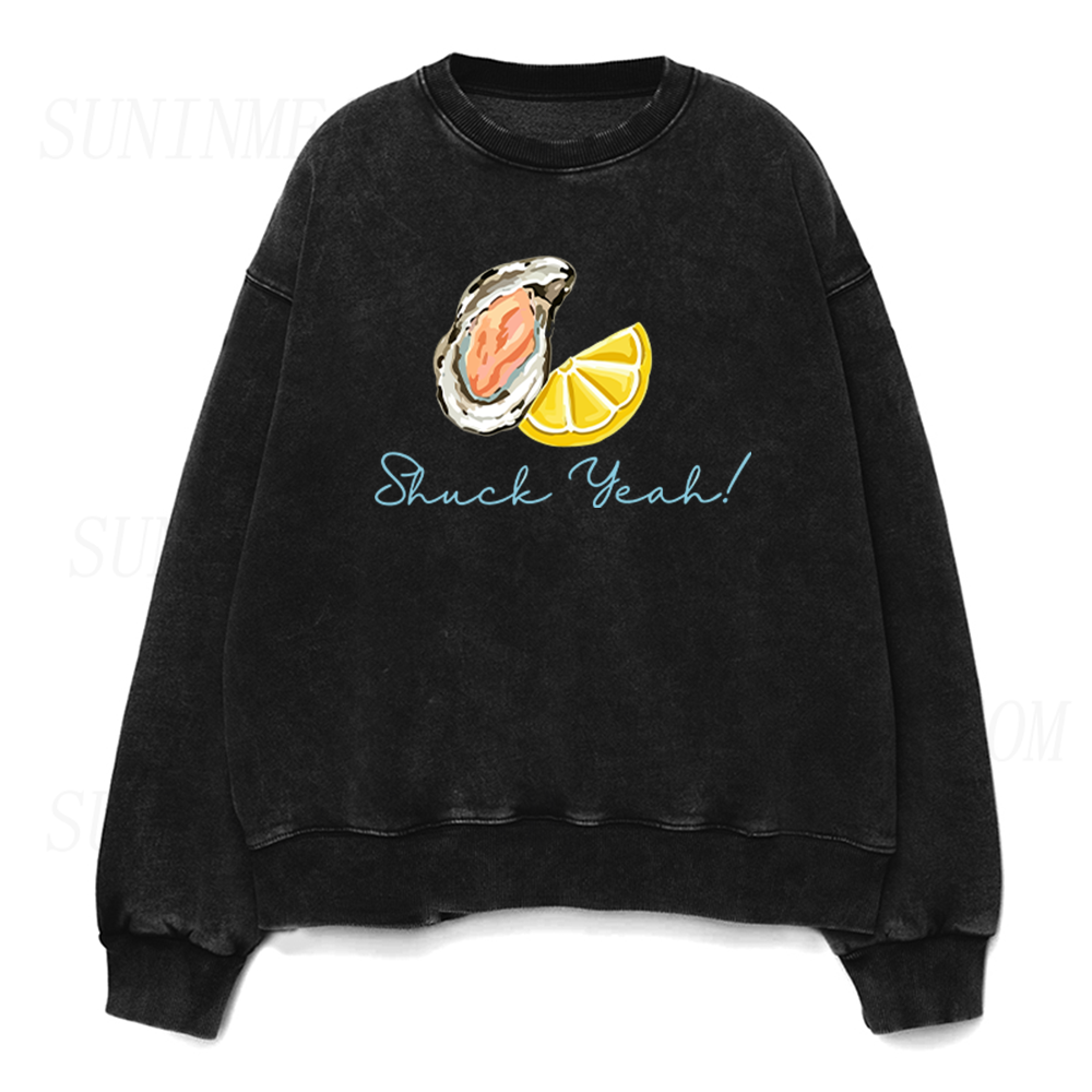 Shuck Yeah Oyster & Lemon Unisex Crewneck Sweatshirt