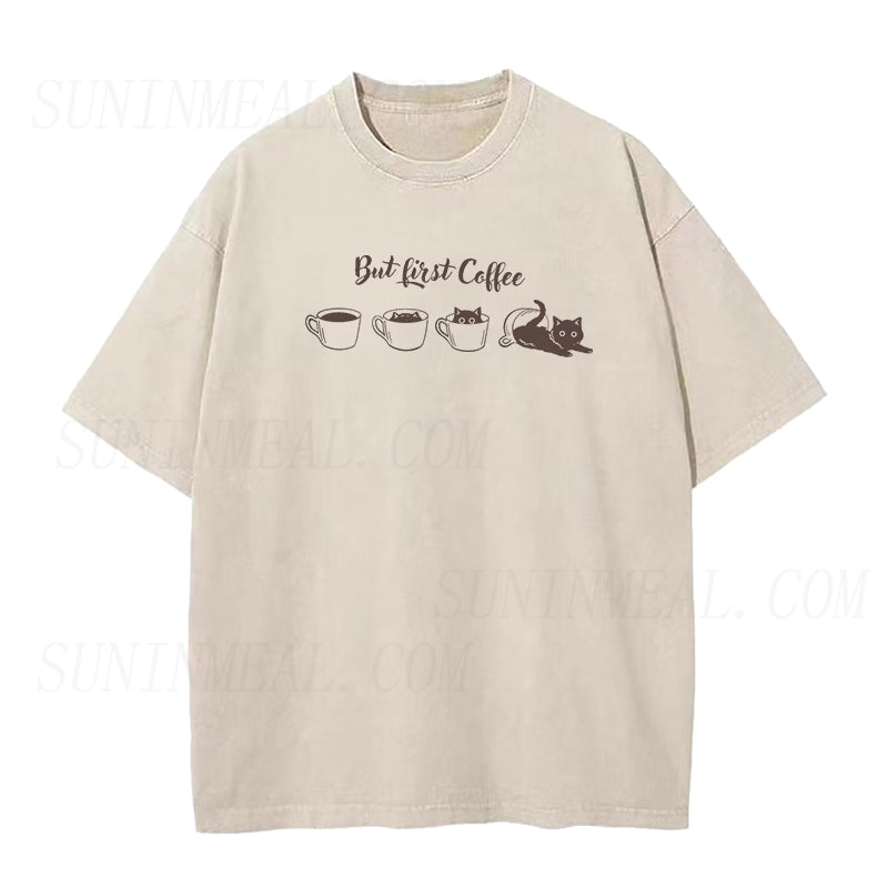 Coffee Cat Unisex Tee