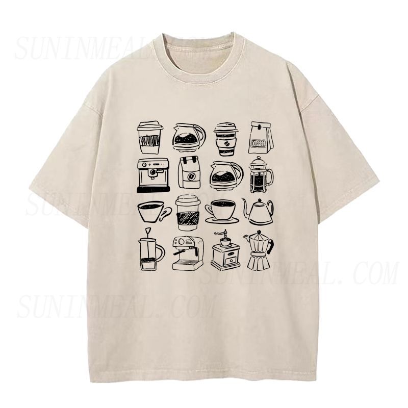 Coffee Tools Sketch Collection Unisex Tee