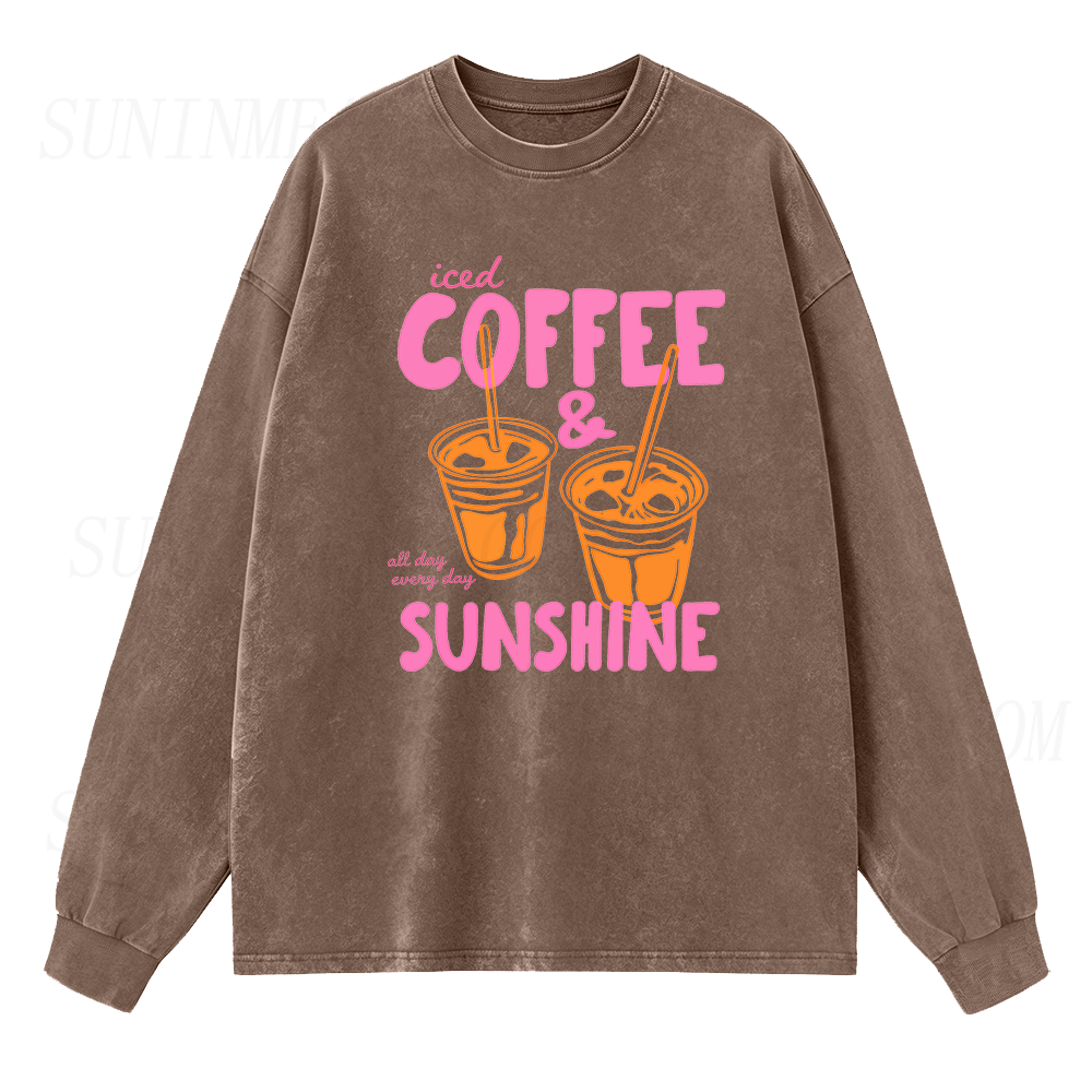 Iced Coffee & Sunshine Long Sleeve Unisex Tee