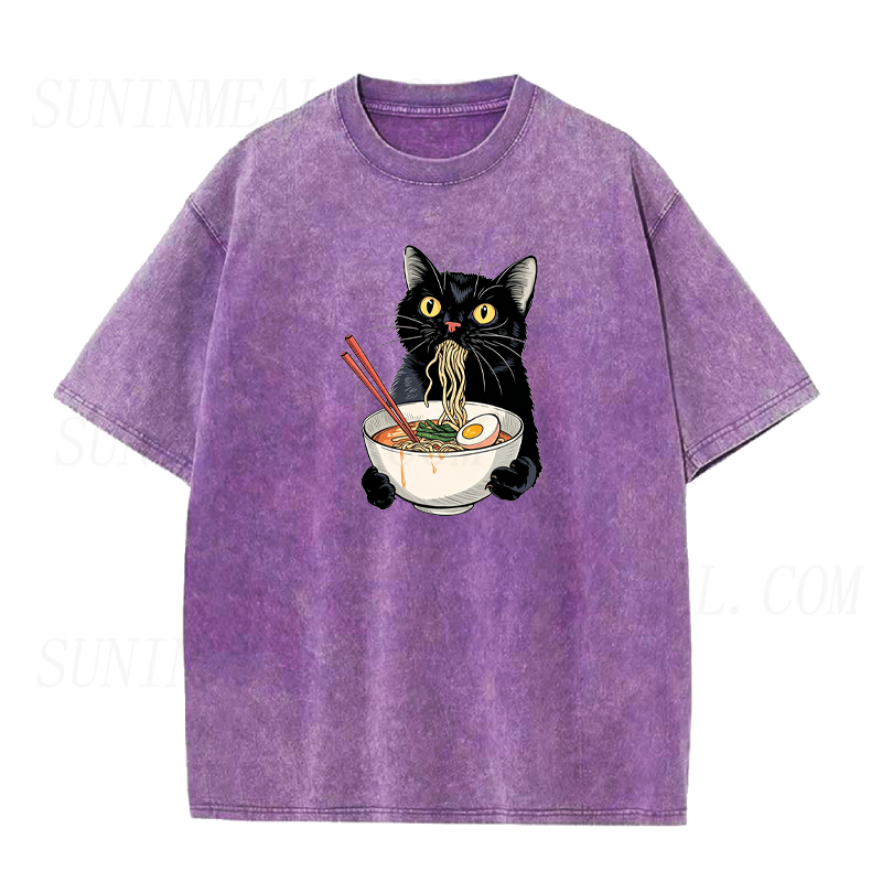 Black Cat Noodle Unisex Tee