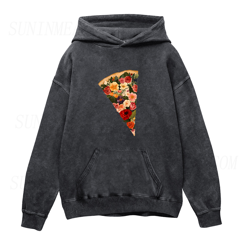 flowers pizza Unisex Hoodie