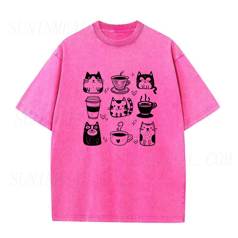 Cats and Coffee Unisex Tee