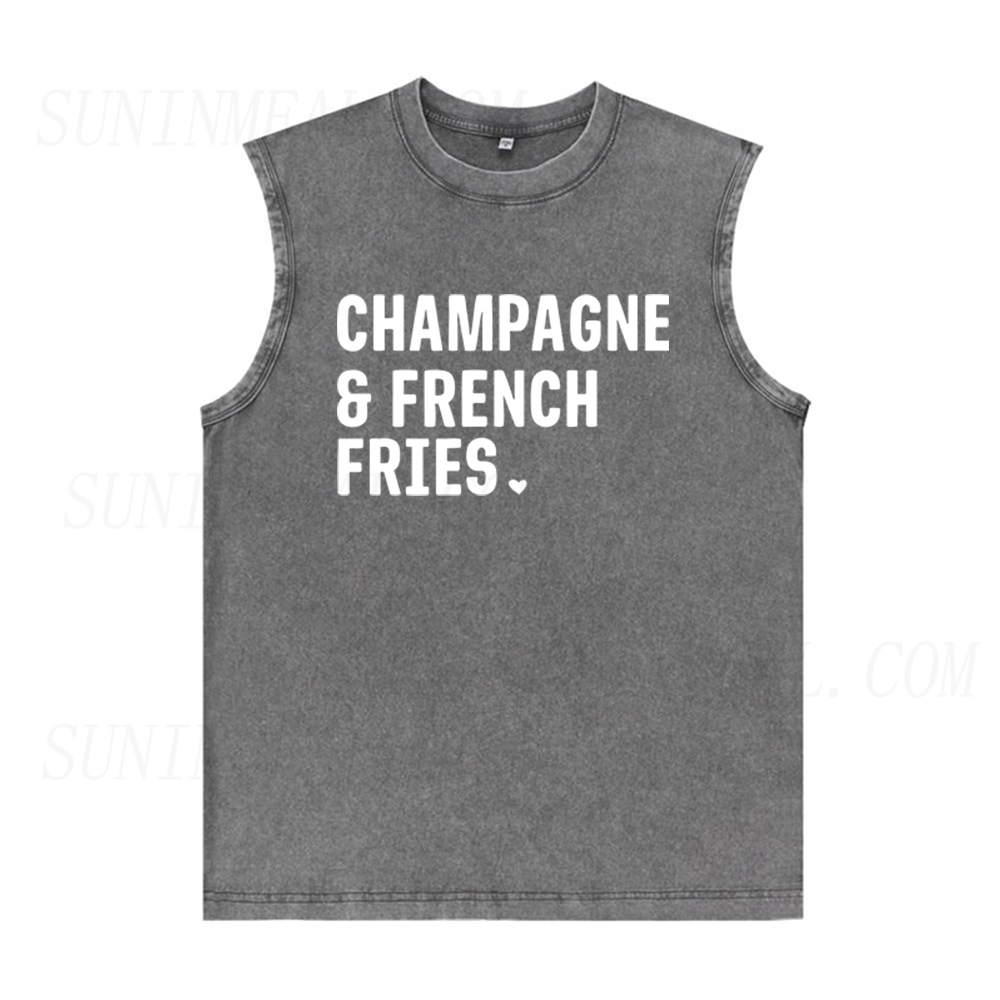 Champagne & French Fries Unisex Tank Top