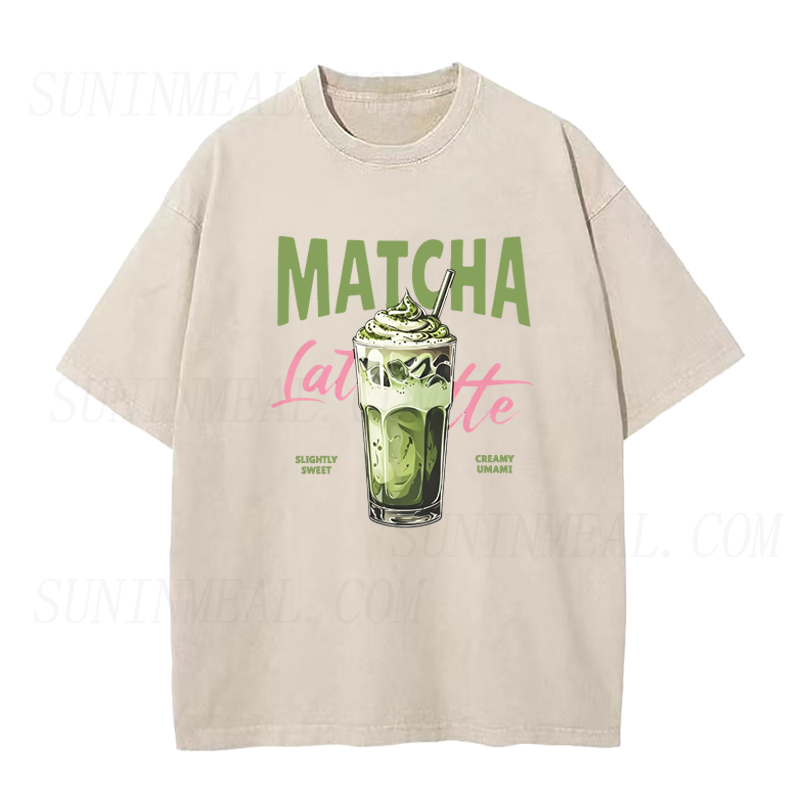 Vintage Matcha Latte Drink Unisex Tee