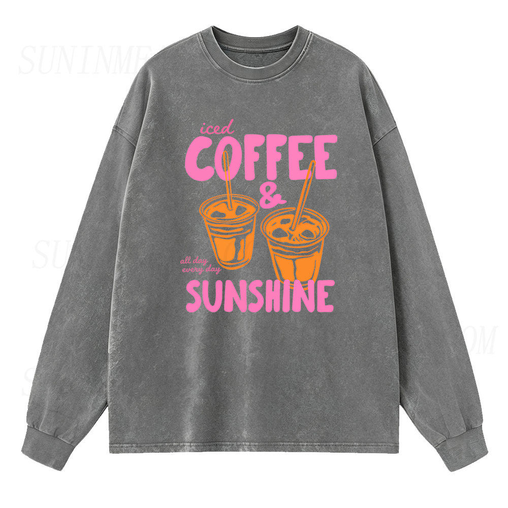 Iced Coffee & Sunshine Long Sleeve Unisex Tee