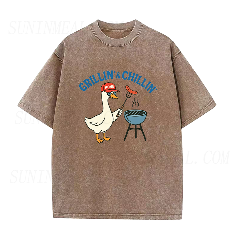 Grillin' & Chillin' Goose Unisex Tee