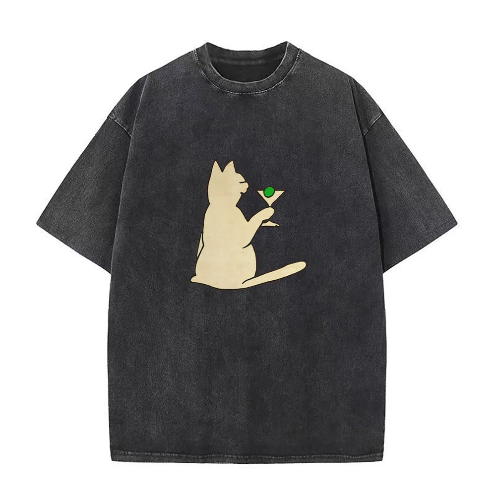 Cat with Martini Unisex Tee