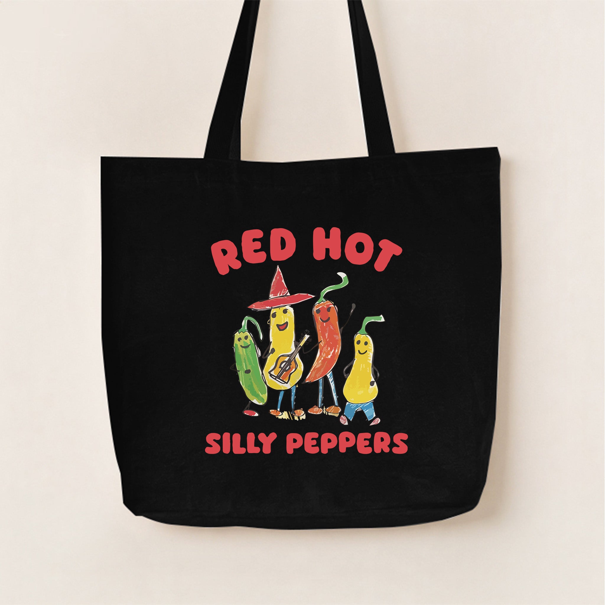 Red Hot Silly Peppers Tote Bag
