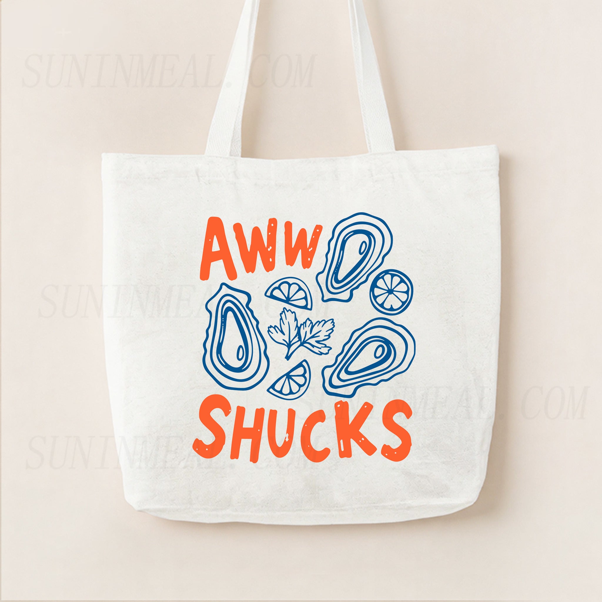 Aww Shucks Oyster Canvas Tote Bag