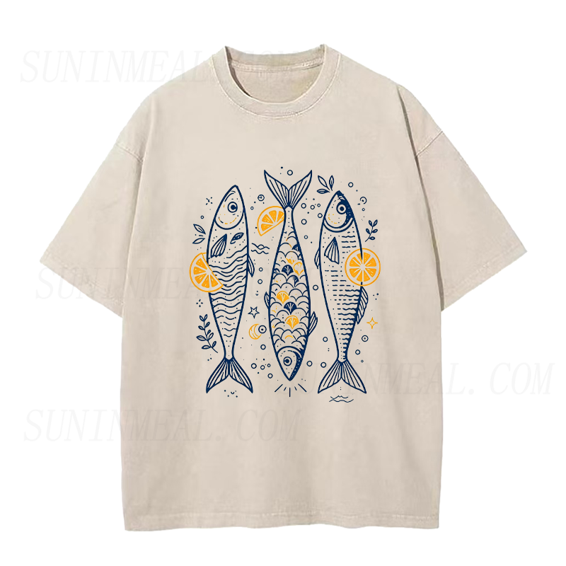 Vintage Sardine and Lemon Unisex Tee