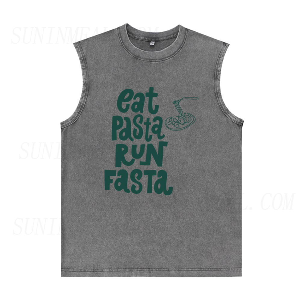 Eat Pasta Run Fasta Unisex Tank Top