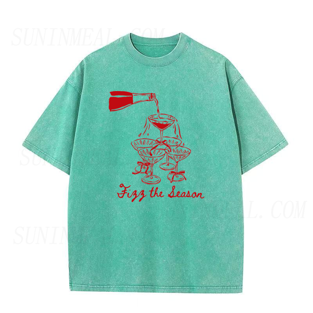 Fizz The Season Christmas Champagne Pour Unisex Tee