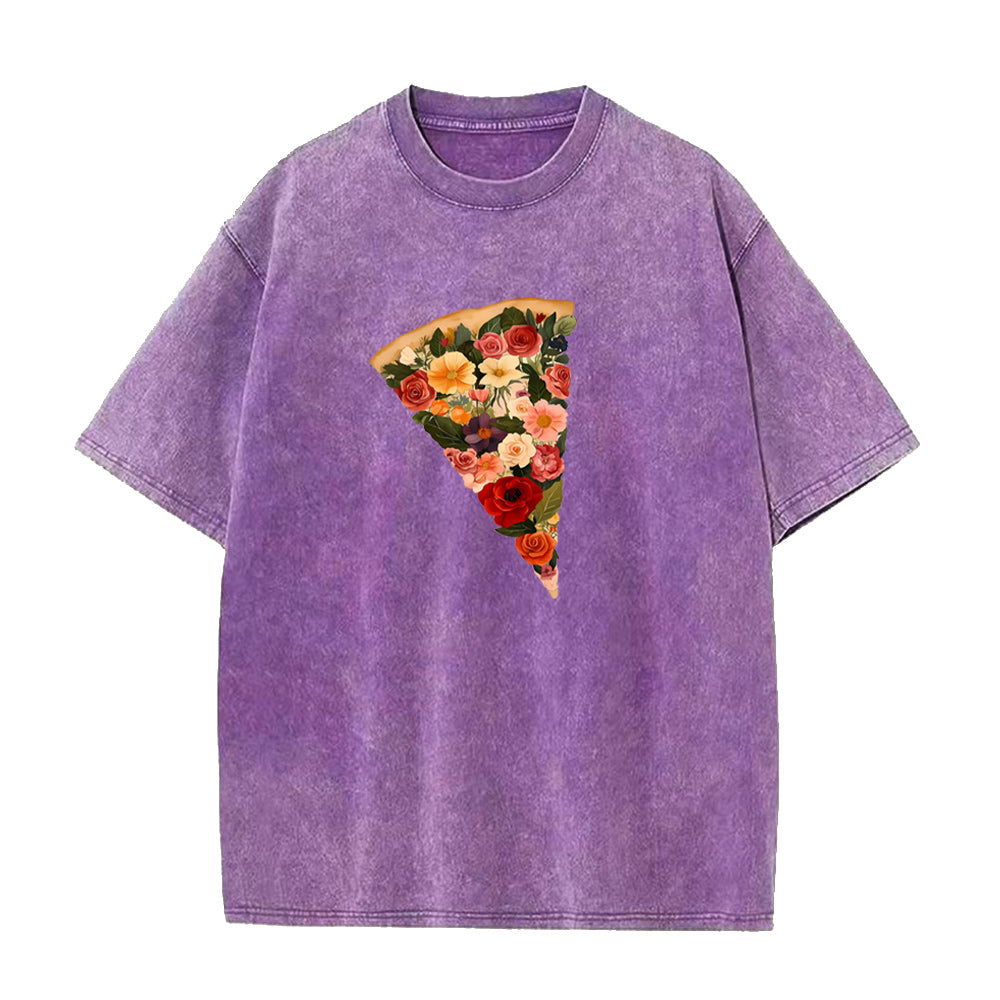 flowers pizza Unisex Tee