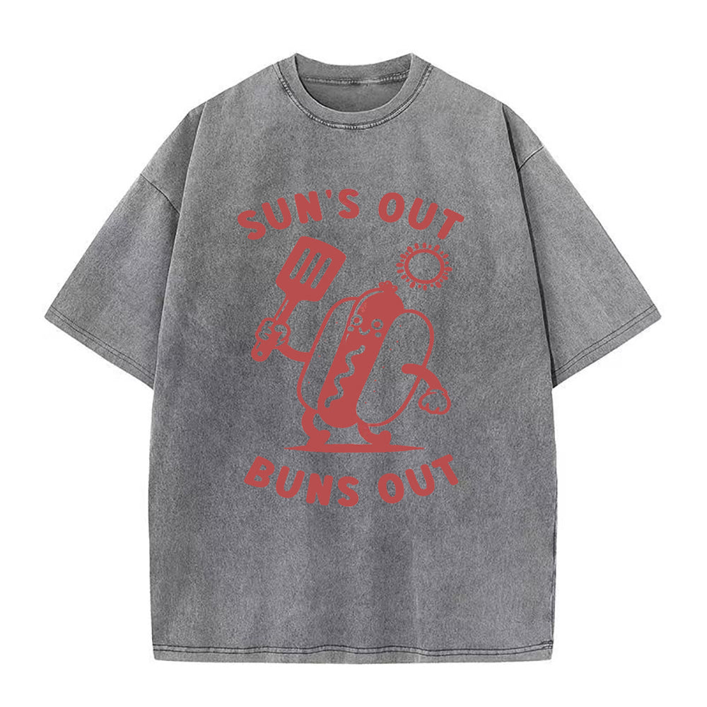 サンズ・アウト・バンズ・アウト・ホットドッグ ユニセックスTシャツ