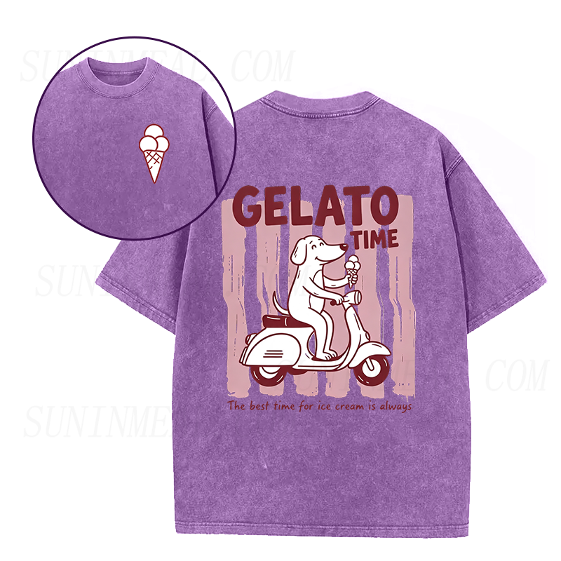 Gelato Time Dog Rider Unisex Tee