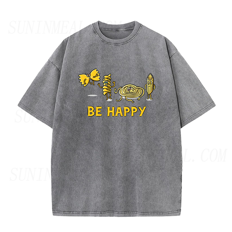 Be Happy Cute Pasta Unisex Tee