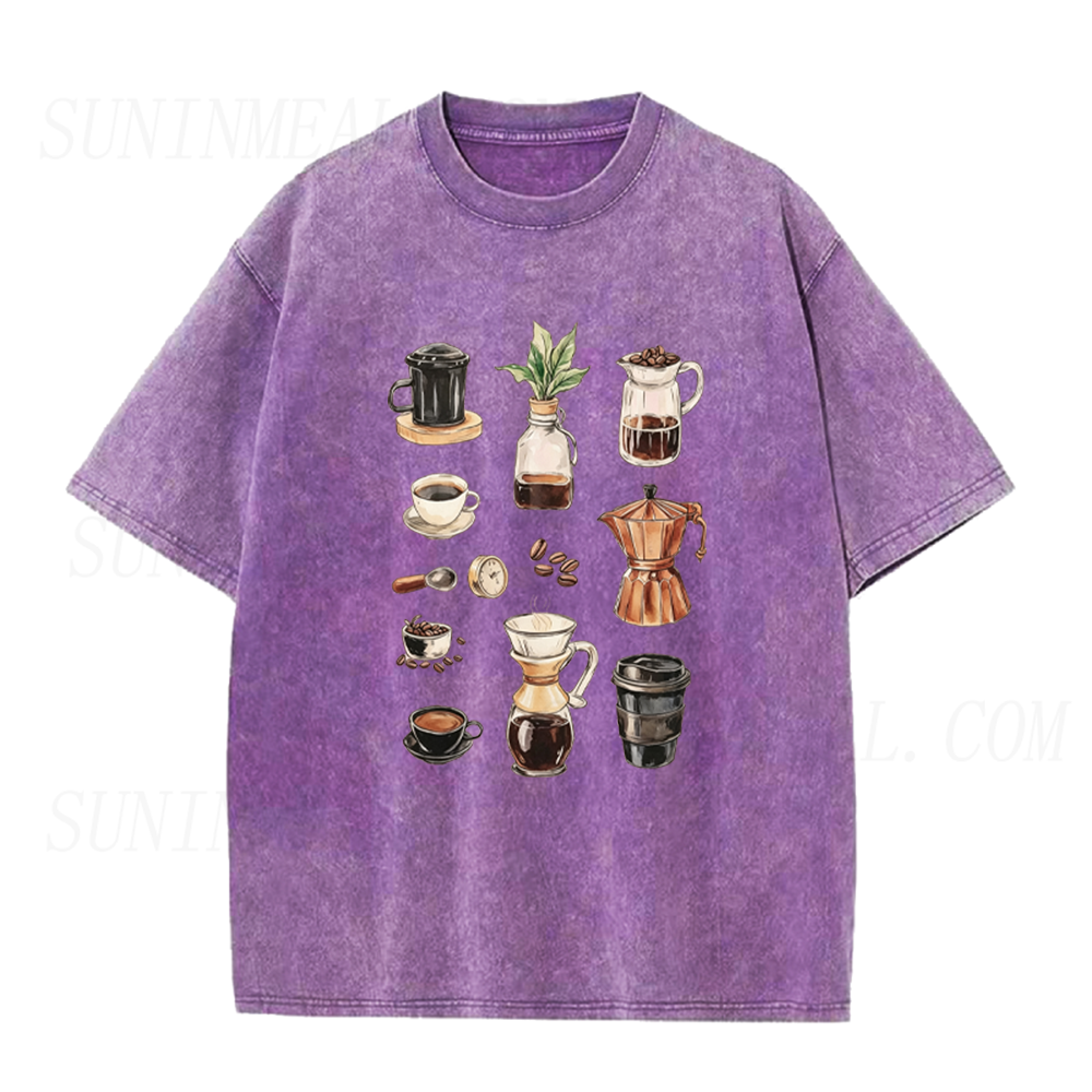 Coffee Lover Vintage Coffee Tools Graphic Unisex Tee