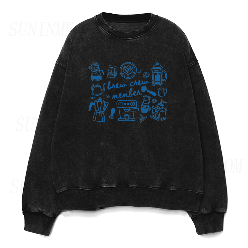 Brew Crew Member Coffee Tools Unisex Crewneck Sweatshirt