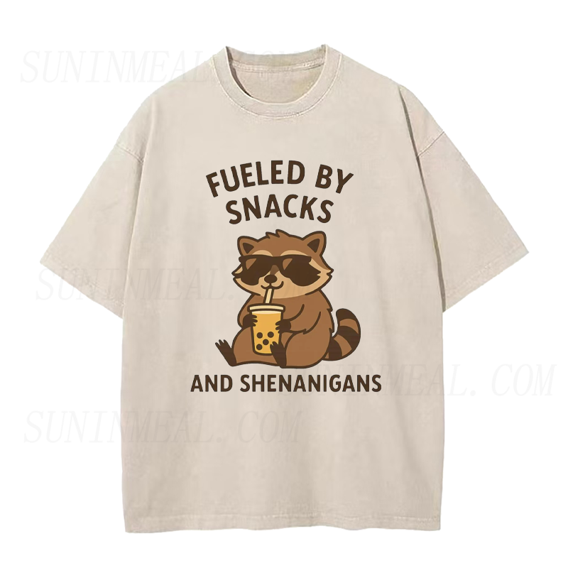 Fueled By Snacks Raccoon Tee