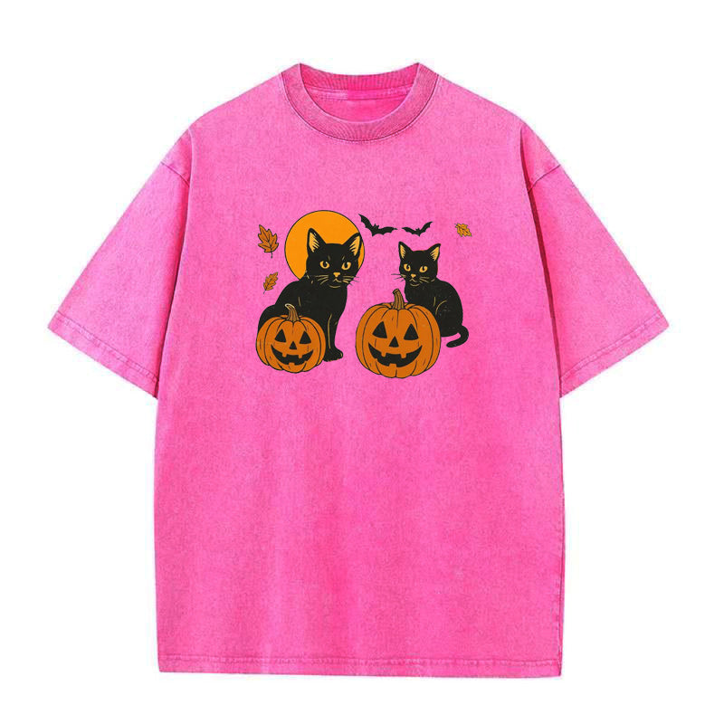 Black Cat Pumpkin Unisex Tee