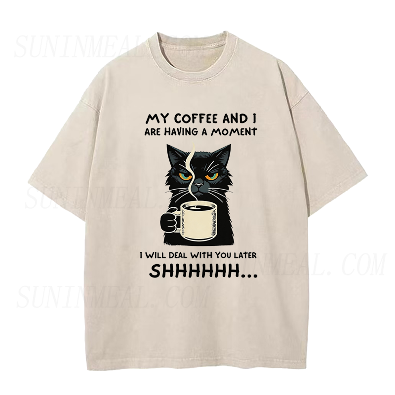 Funny Cat Coffee Unisex Tee