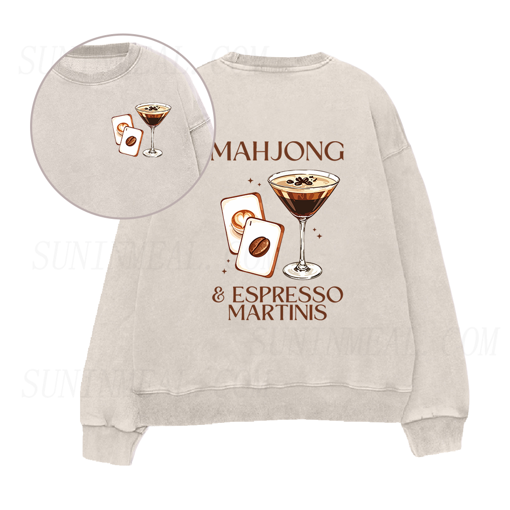 Mahjong and Espresso Martinis Unisex Crewneck Sweatshirt