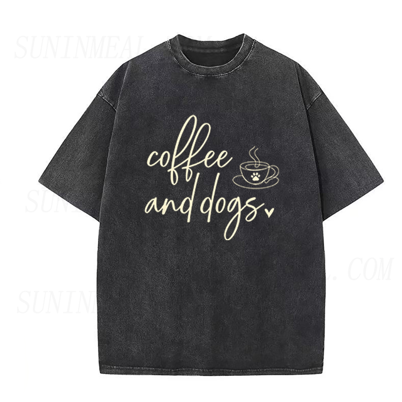 Coffee And Dogs Lover Unisex Tee