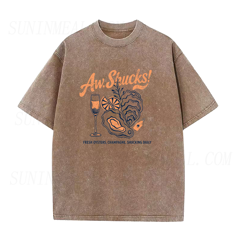 Aw Shucks Oyster & Champagne Unisex Tee