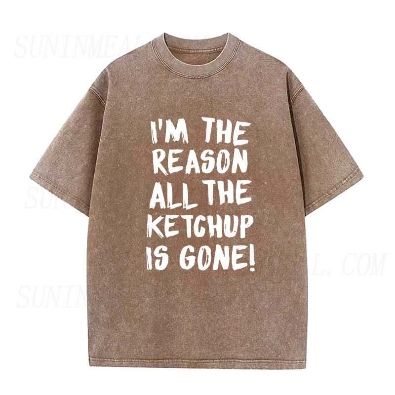 「ケチャップが全部消えたのは私だ」ユニセックスTシャツ