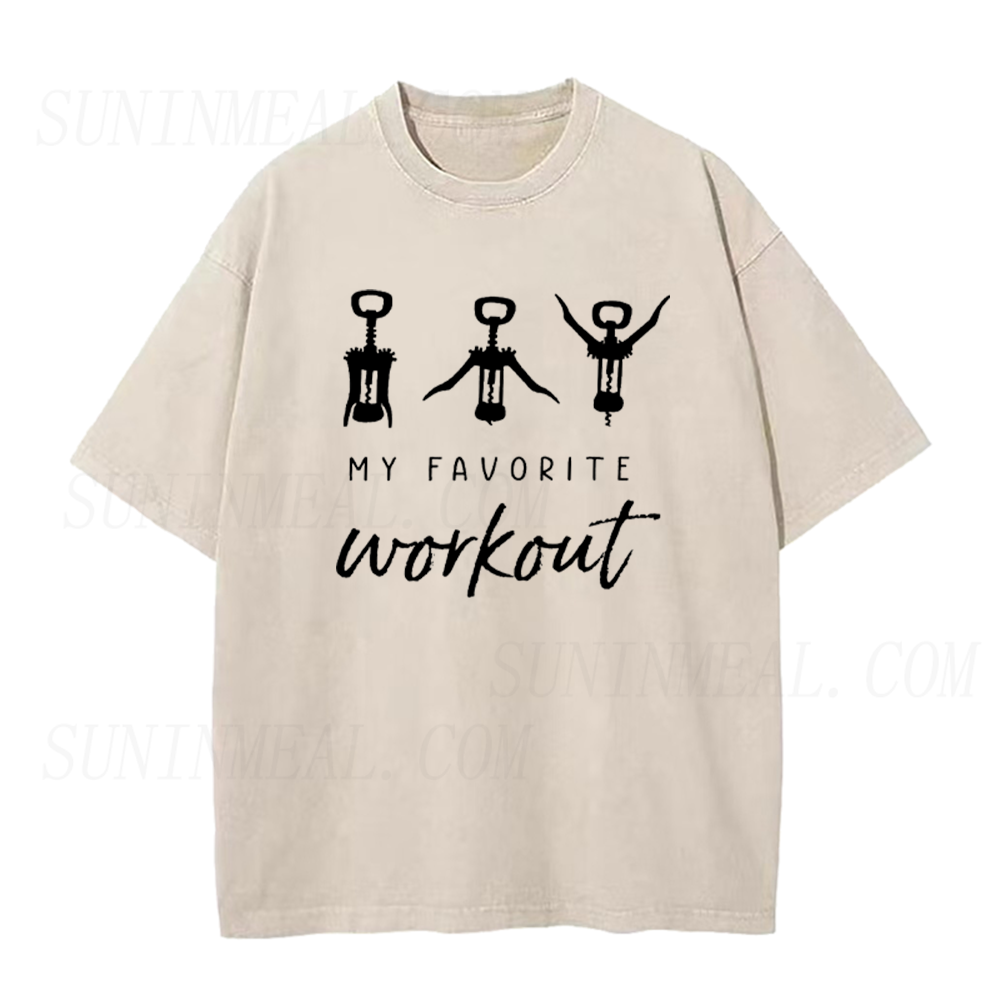 My Favorite Workout Wine Opener Unisex Tee