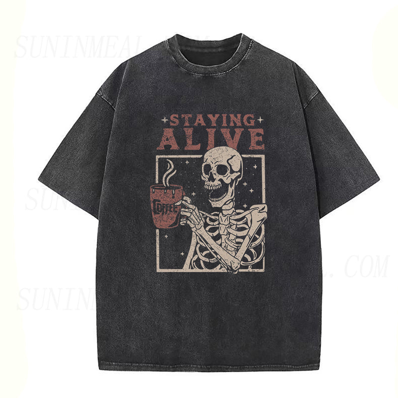 Staying Alive Coffee Unisex Tee