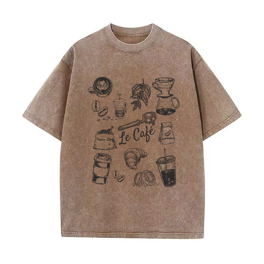 コーヒーラバーズ le cafe ユニセックスTシャツ