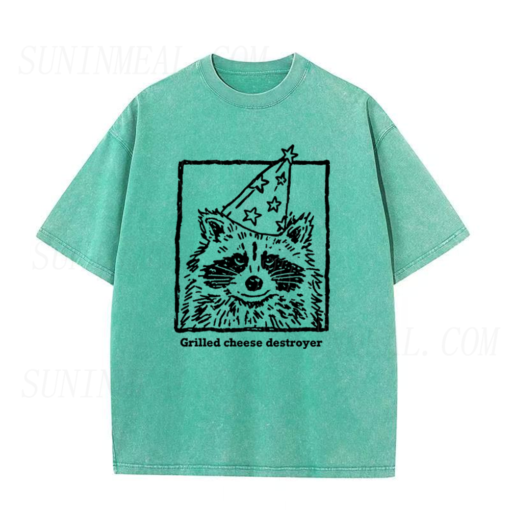 Grilled Cheese Destroyer Funny Raccoon Unisex Tee