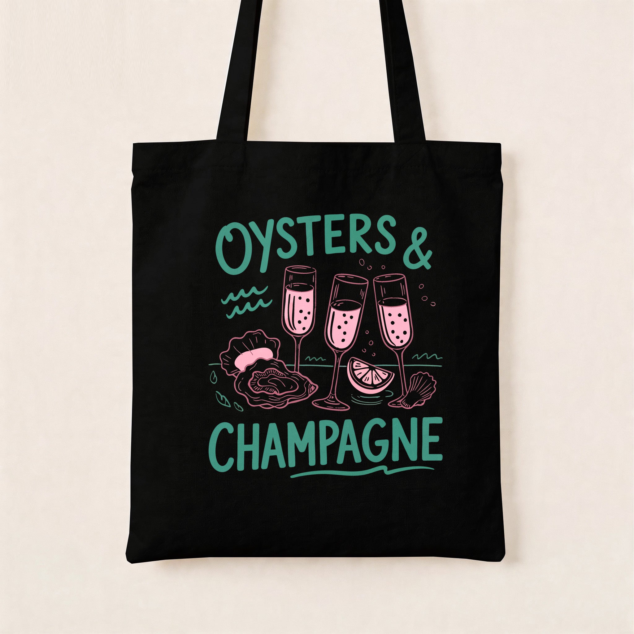 Oysters and Champagne Canvas Tote Bag