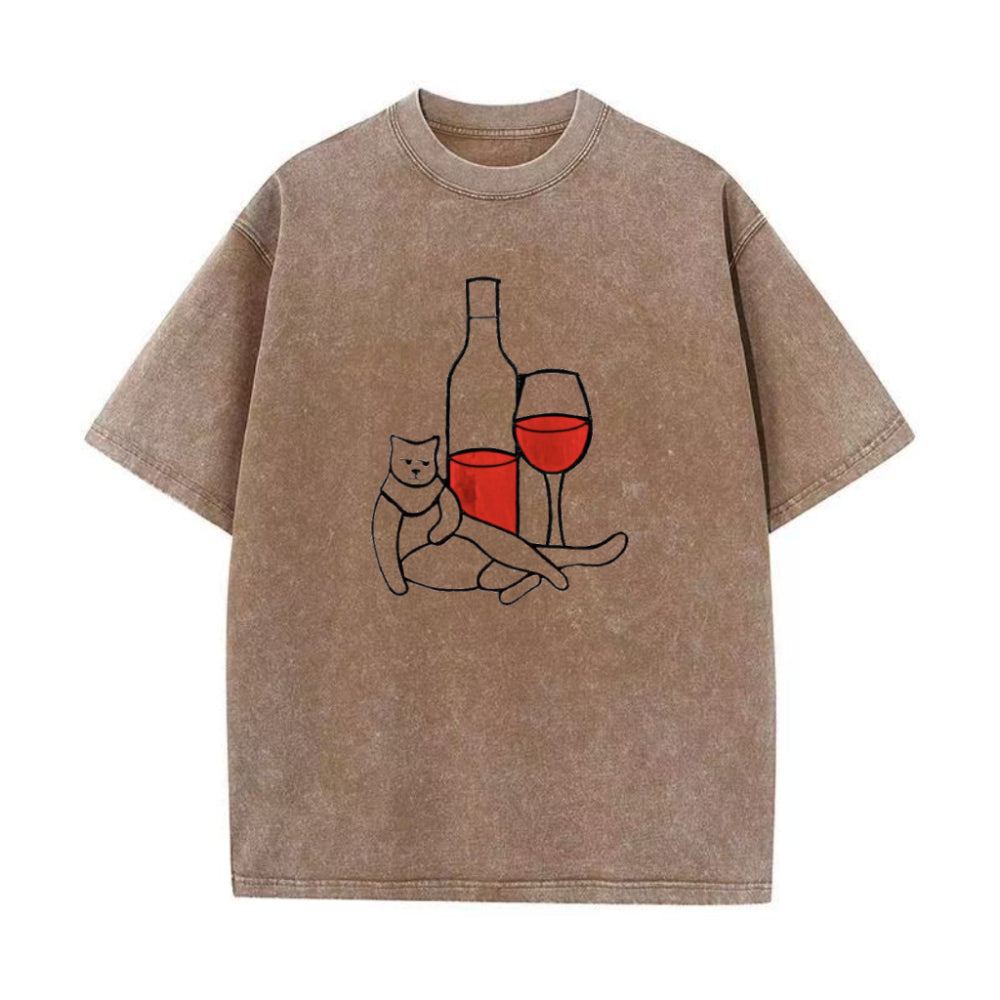 キャットワイン ユニセックスTシャツ