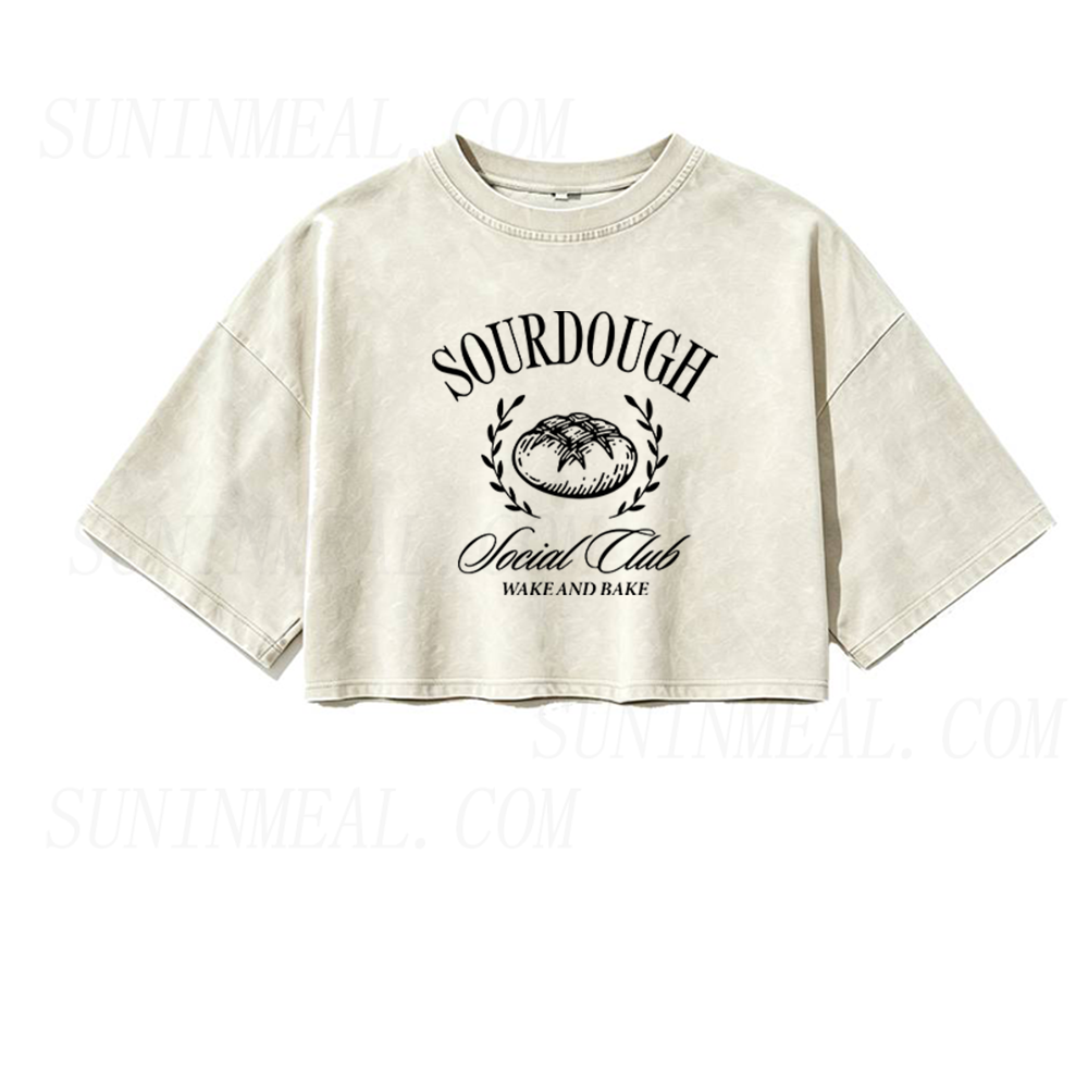 Sourdough Club Oversized Crop Tee