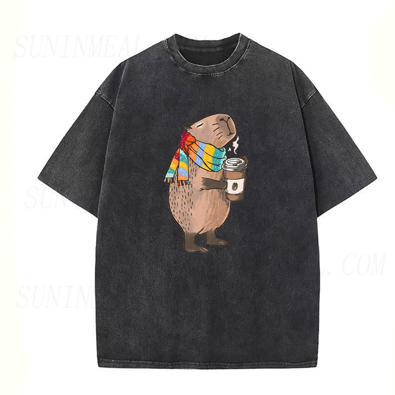 Capybara Coffee Unisex Tee