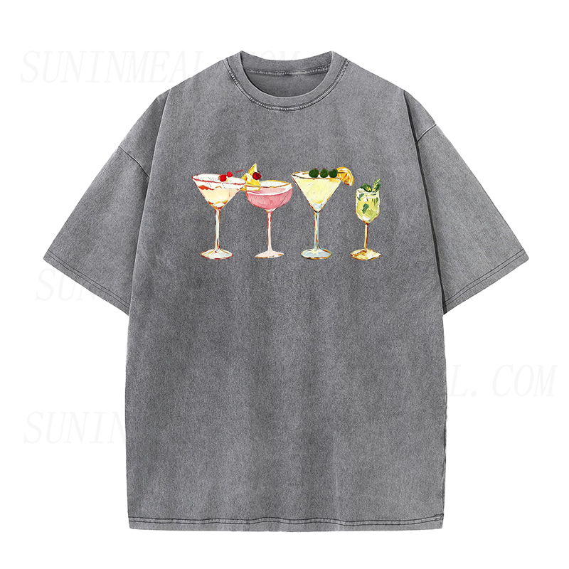Vintage Watercolor Cocktail Collection Unisex Tee