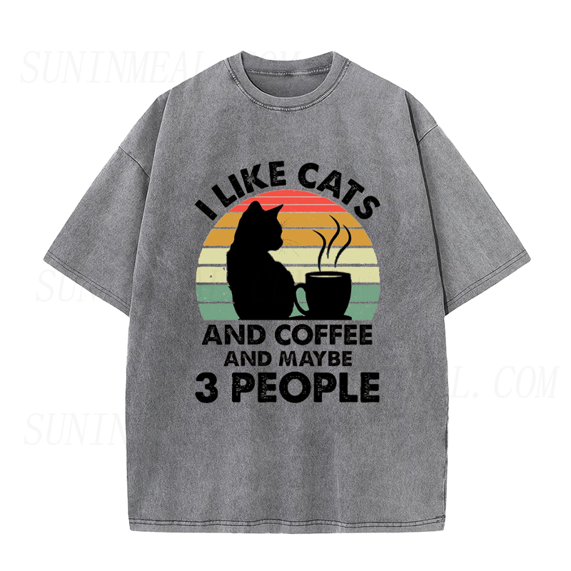 Funny Cat Coffee Tee