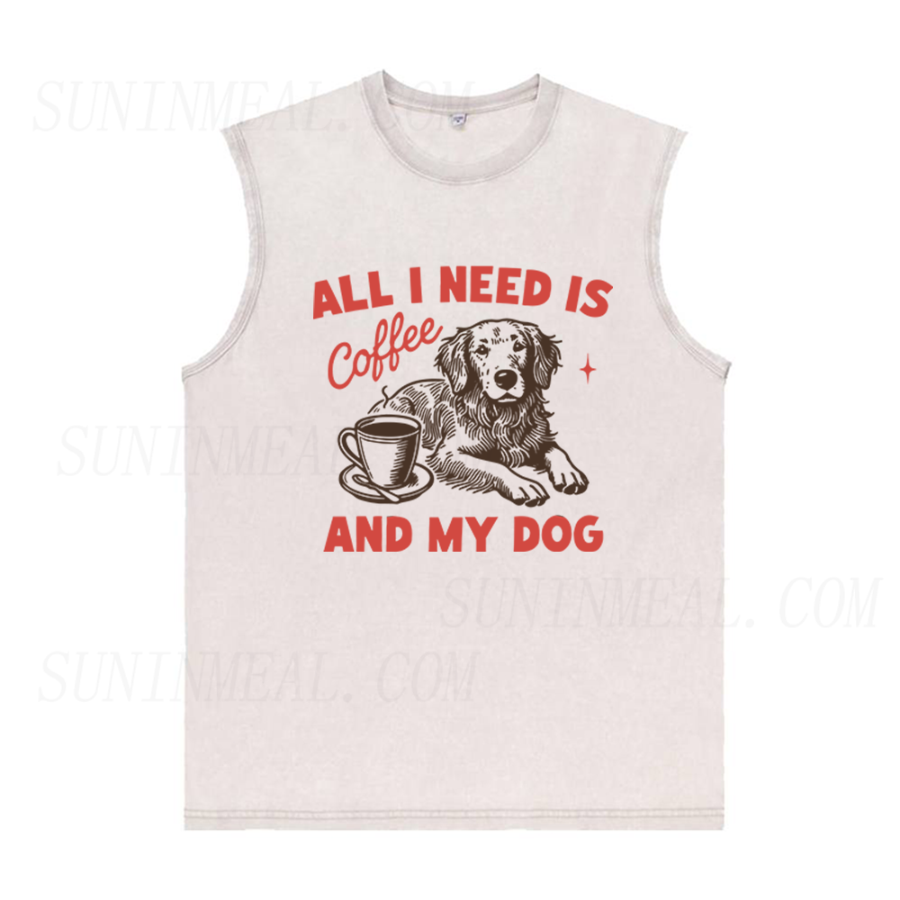 All I Need Is Coffee and My Dog Unisex Tank Top