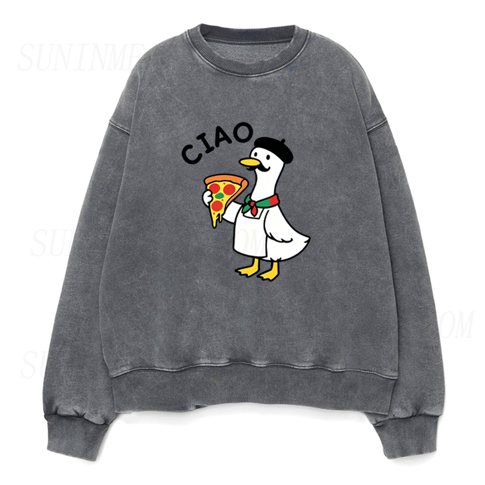 Ciao Pizza Goose Unisex Crewneck Sweatshirt