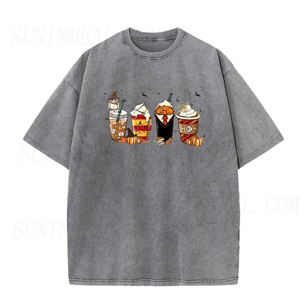 Latte Coffee Halloween Unisex Tee