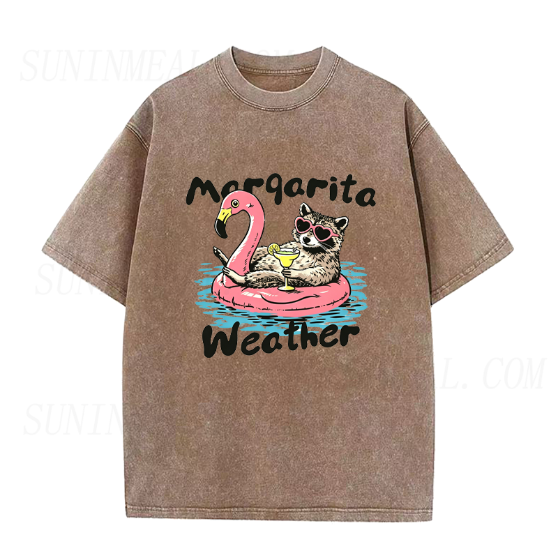 Margarita Weather Raccoon Unisex Tee