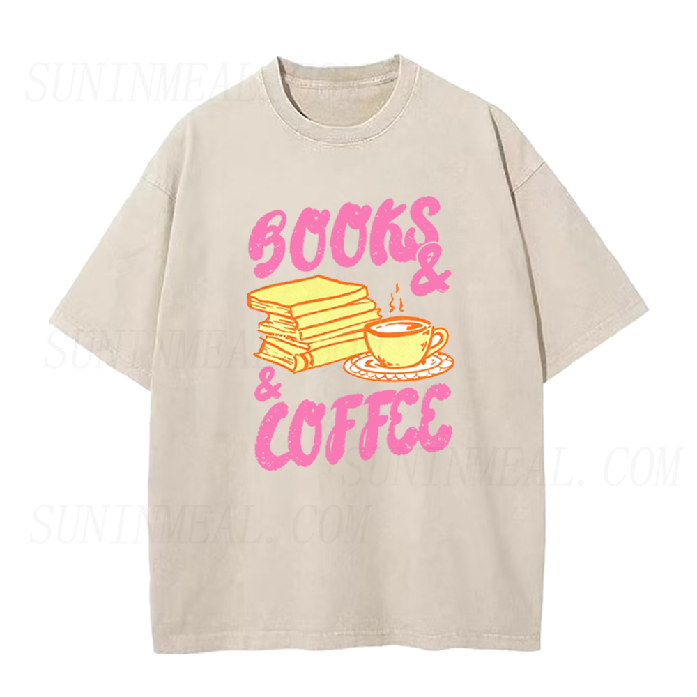 Books & Coffee Unisex Tee