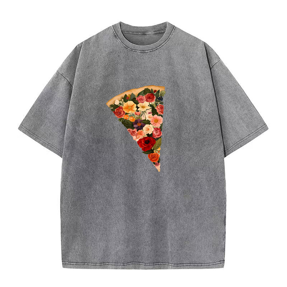 flowers pizza Unisex Tee