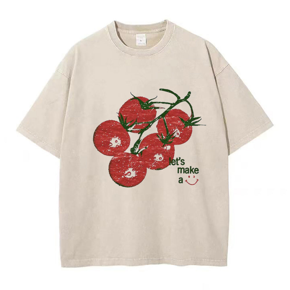トマトの笑顔を作ろう ユニセックスTシャツ