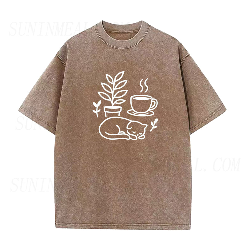 Plants Cats Coffee Unisex Tee