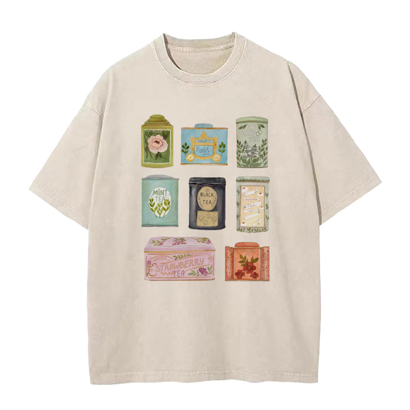 Vintage Tea Tins Unisex Tee