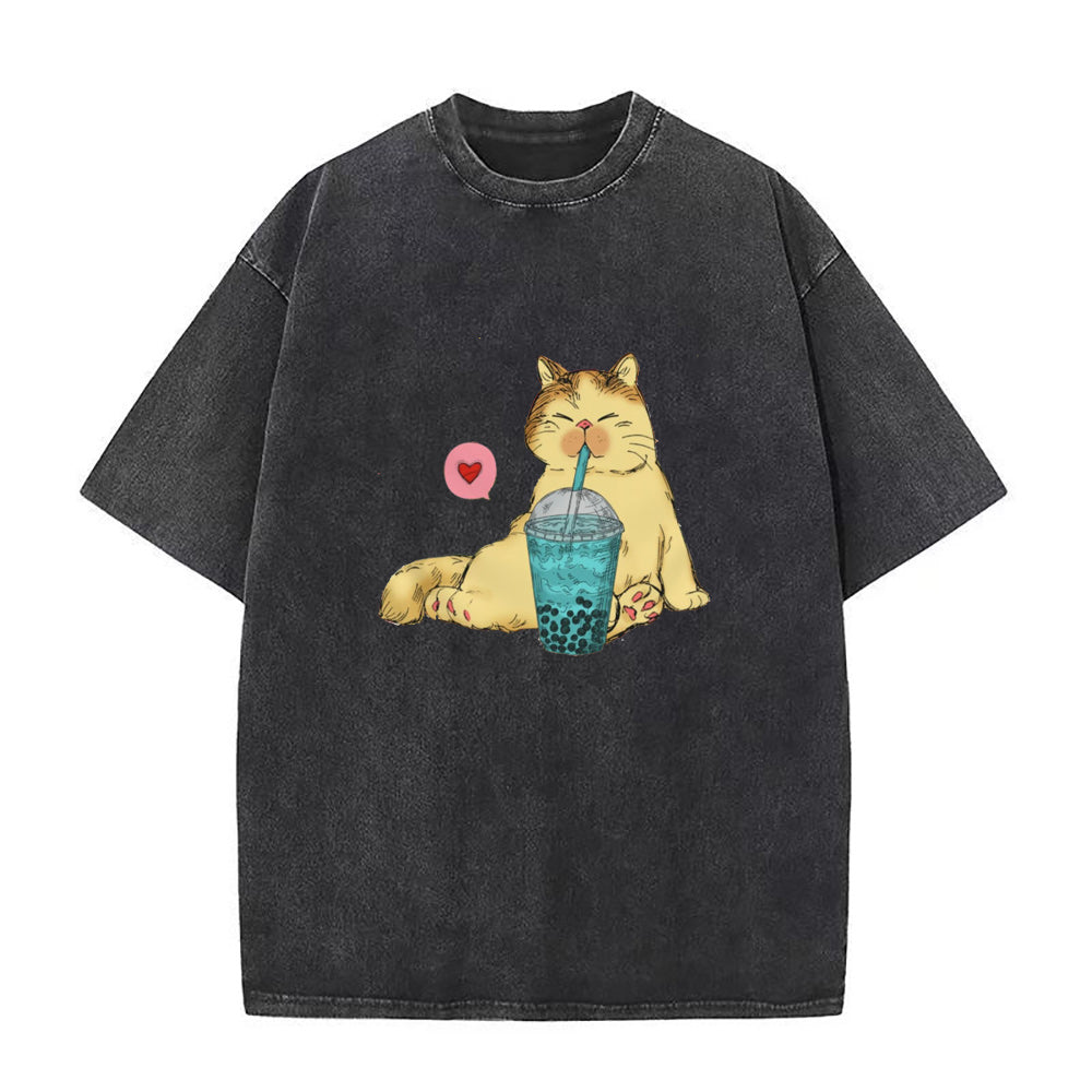 cat Milk Tea Unisex Tee